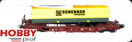 DB Flat Wagon with Schenker Freiburg Trailer