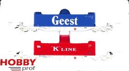 NS Set of 2 Container Wagons "Geest & 'K'Line" OVP