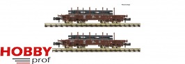 2-piece set: Heavy-duty flat wagons, ÖBB