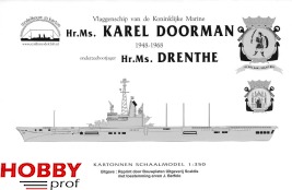 Bouwplaat Hr.Ms. Karel Doorman, R 81, vliegkampschip (herziene heruitgave) met Lasercut Details