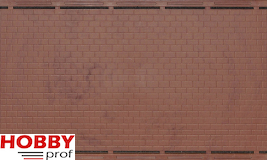 Plastic H0 Plate ~ Red Brick Wall (20x12cm)
