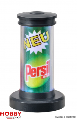 Rotating advertising column with LED lighting