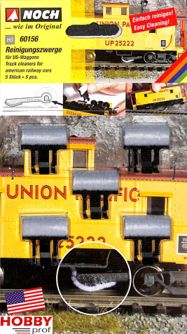 Track cleaners for American railway cars