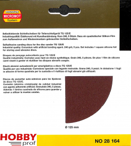 Selfadhesive sanding discs Grain 240