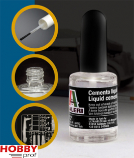 Liquid Cement for Plastic (15ml) - Large brush