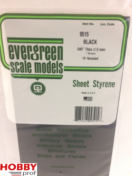 Smooth Plate 152x292mm - Black 1.0mm thick - 2 Sheets