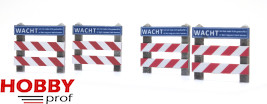 Dutch warning sign 'railroad crossing' "Wacht..." (H0)