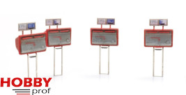 Letter Boxes Red-Grey (4pcs) (Ready-Made)