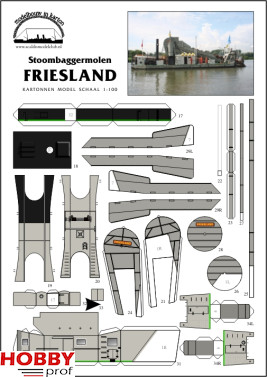 Bouwplaat Stoombaggermolen Friesland