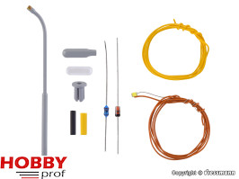 Whip lamp, LED white, kit