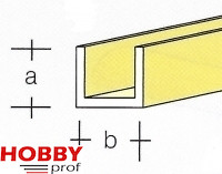 Messing u profiel - 1 mm x 3 mm