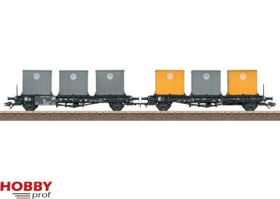 DB Type Laabs Container Transport Wagons with Volkswagen Containers