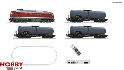 z21 start digital set: Diesel locomotive class 132 with tank wagon train, DR (DC+Digital)