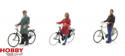 Wachtende fietsers (3x)