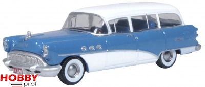 Buick Century Estate Wagon ~ Ranier Blue/Artic White 1954