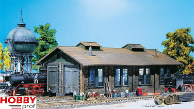 Two-stall engine shed