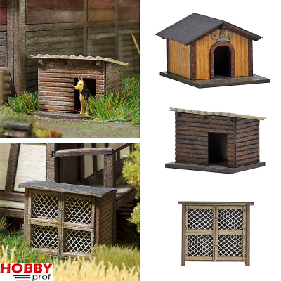 Rabbit hutch and two Dog Houses