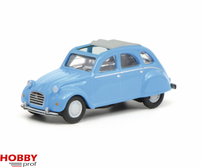 2CV blue with open roof