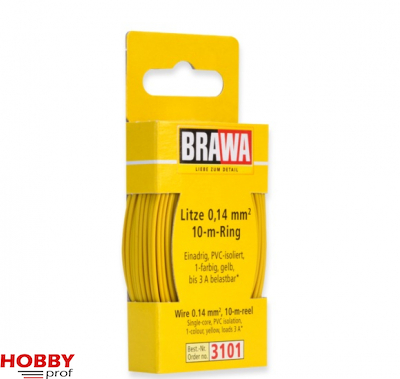 10 meter wire 0.14mm, yellow