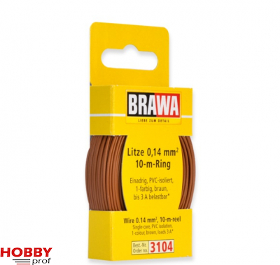 10 meter wire 0.14mm, brown