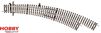 Roco Curved turnout right hand BWl5/6, Radius of main track and branch track 542.8 mm, arc angle 30°