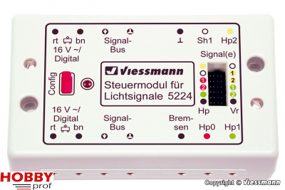 Control module for colour light signals digital/analogue