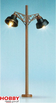 Wooden pole light, 2 lamps