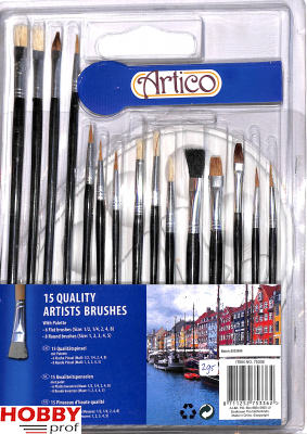 Brushes and Palette, 16 pcs.