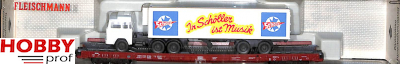 8 axle low floor wagon for the transportation of lorries and articulated lorries,  Schöller truck