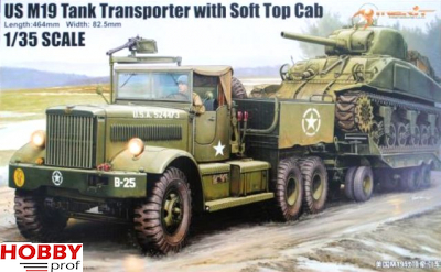 Merit US M19 Tank Transporter With Soft Top Cab #63502