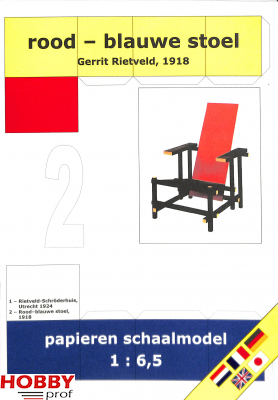 Bouwplaat Rood - blauwe stoel 1:6,5
