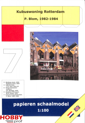 Bouwplaat Kubuswoning Rotterdam 1:100