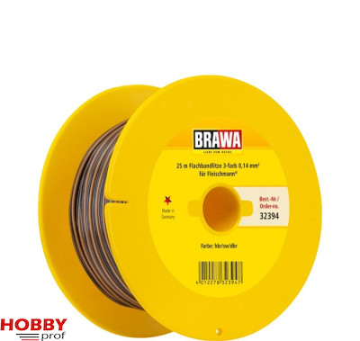Triple-Pole Wire Lightbrown/Black/Dark Brown 0,14mm ~ 25m